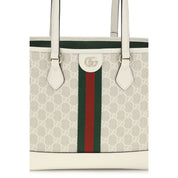 Gucci White Monogrammed Cotton Tote Bag
