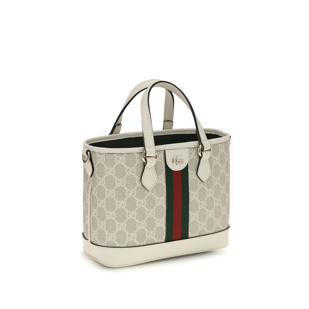 Gucci White Coated Canvas Ophidia Tote Bag