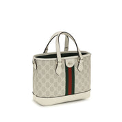 Gucci White Coated Canvas Ophidia Tote Bag