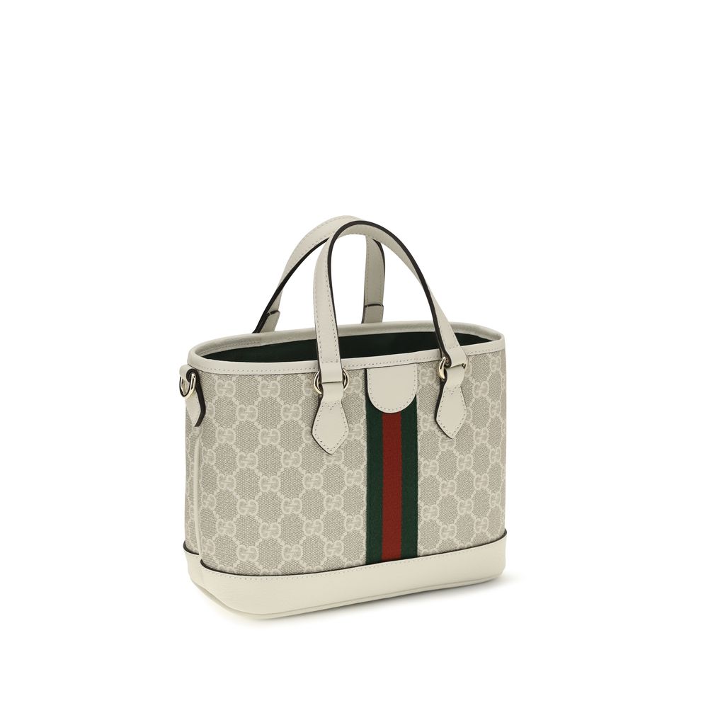 Gucci White Coated Canvas Ophidia Tote Bag