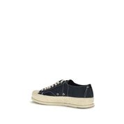 Premiata Blue Calf Leather Low Top Sneakers