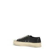 Premiata Black Calf Leather Low Top Sneakers