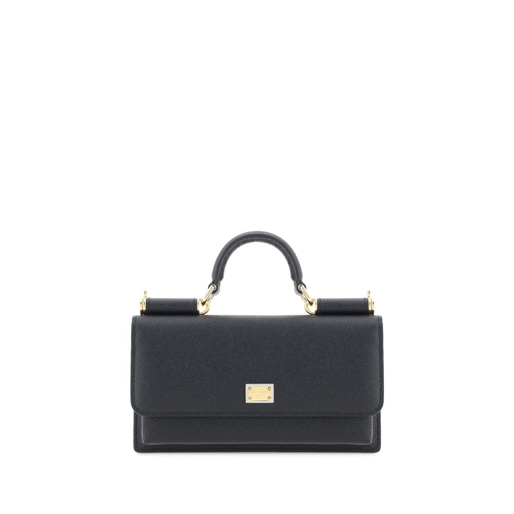 Dolce & Gabbana Black Calf Leather Shoulder Bag