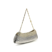 Rabanne Silver Bi-colour Brass Clutch