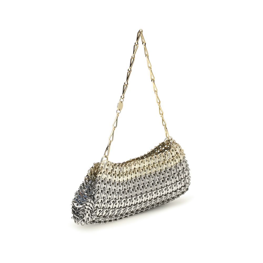Rabanne Silver Bi-colour Brass Clutch