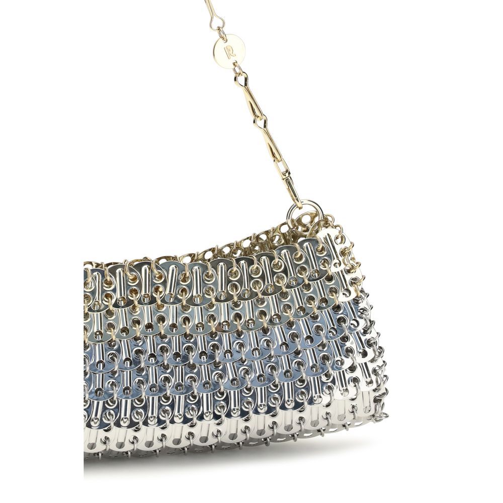 Rabanne Silver Bi-colour Brass Clutch