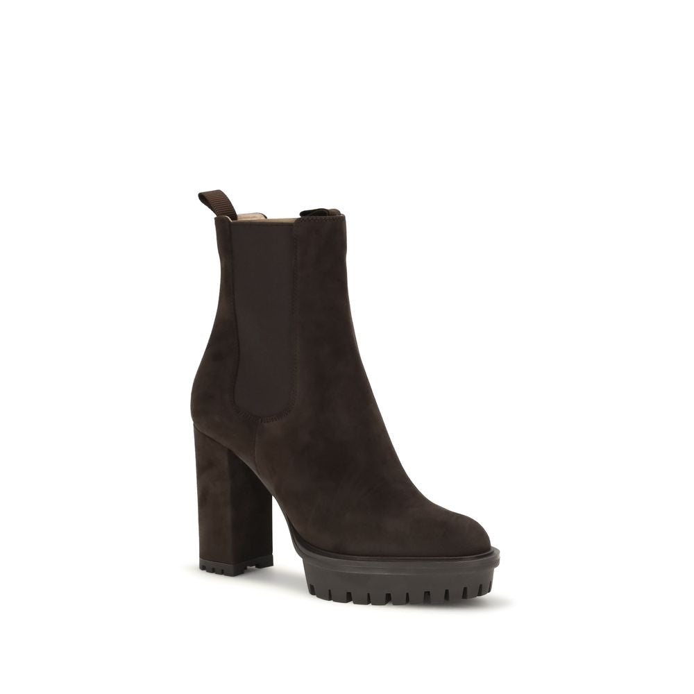 Gianvito Rossi Brown Suede Ankle Boots