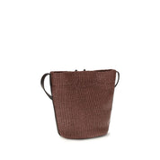 Brunello Cucinelli Bordeaux Cotton Bucket Bag
