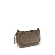 Brunello Cucinelli Brown Suede Shoulder Bag