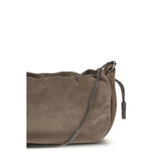 Brunello Cucinelli Brown Suede Shoulder Bag