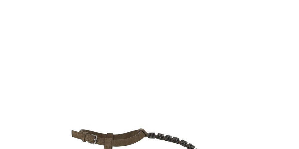 Brunello Cucinelli Brown Calf Leather Sandals