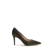 Gianvito Rossi Bicolor Calf Leather Suede High Heel Pumps