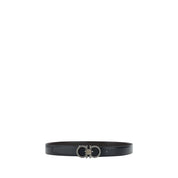 Ferragamo Black Calf Leather Regular Belt