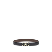 Ferragamo Black Calf Leather Regular Belt