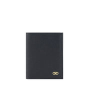 Ferragamo Black Calf Leather Card Holder