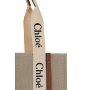 Chloé Beige Linen Shoulder Bag