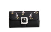 Kate Spade X Disney Black Leather Minnie Mouse Wallet Crossbody Bag