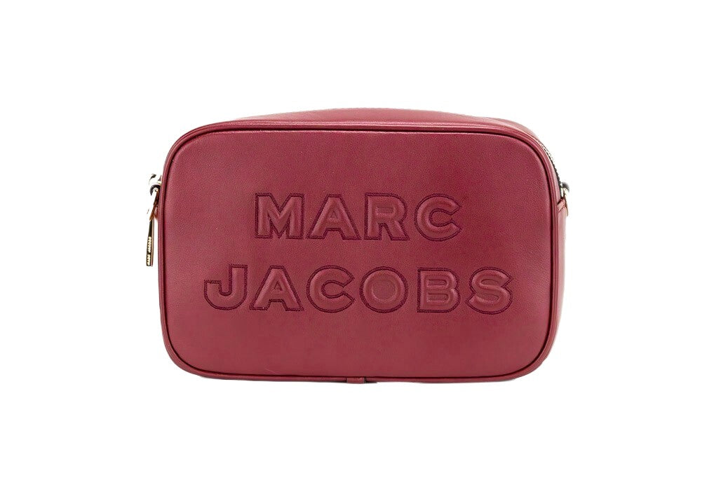 Marc Jacobs Flash Pomegranate Slät Läder Präglad Kameraväska med axelrem