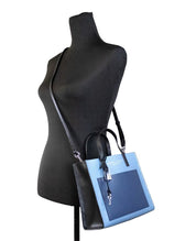 Marc Jacobs Blue Heaven Colorblock Pebbled Leather Mini Tote Crossbody Bag