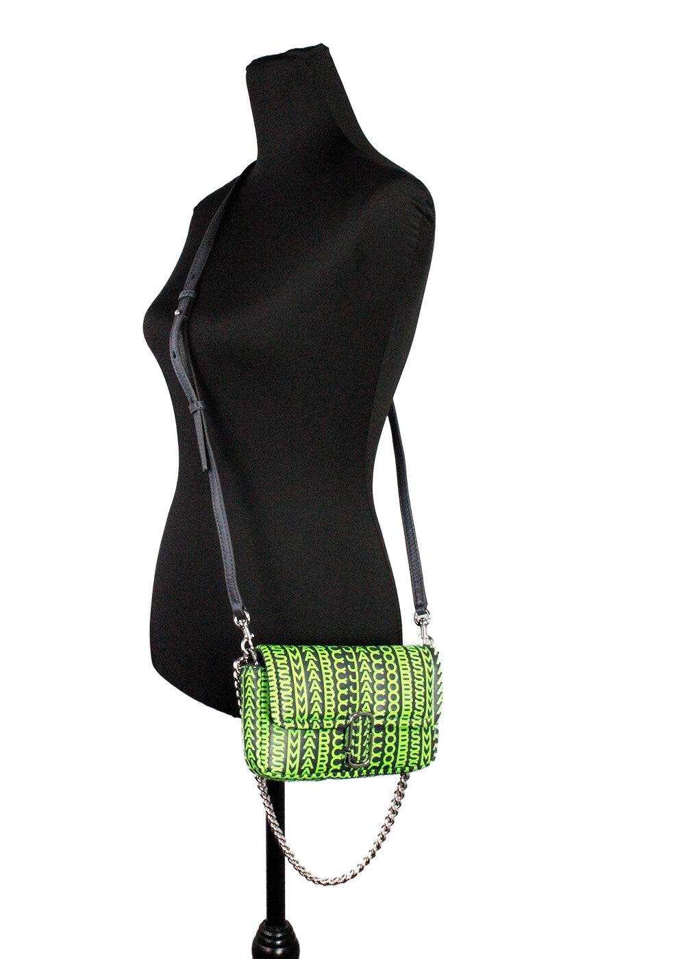 Marc Jacobs Neon Green Leather Mini Shoulder Bag