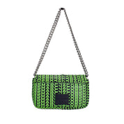 Marc Jacobs Neon Green Leather Mini Shoulder Bag