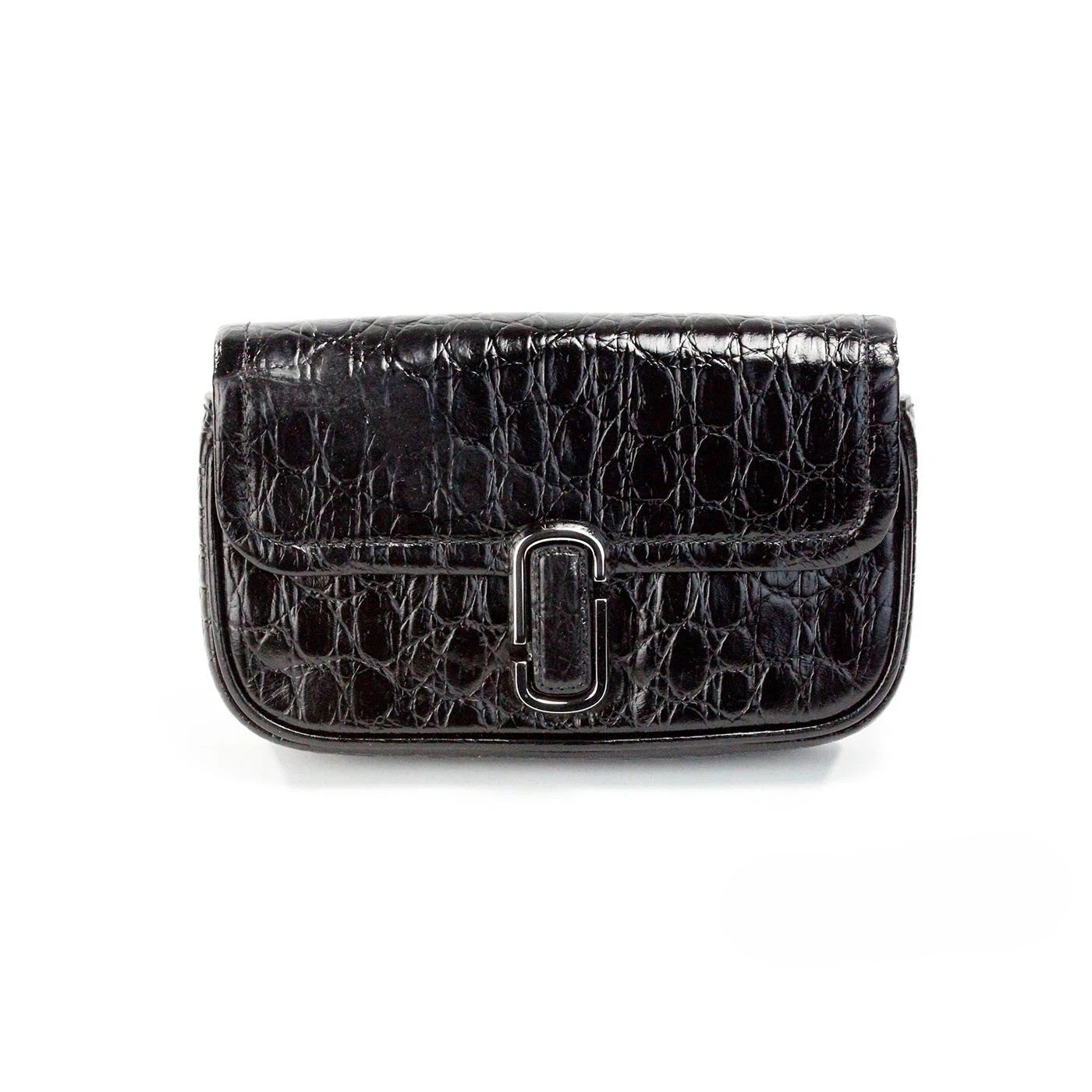 Marc Jacobs Black Embossed Leather Mini Shoulder Bag