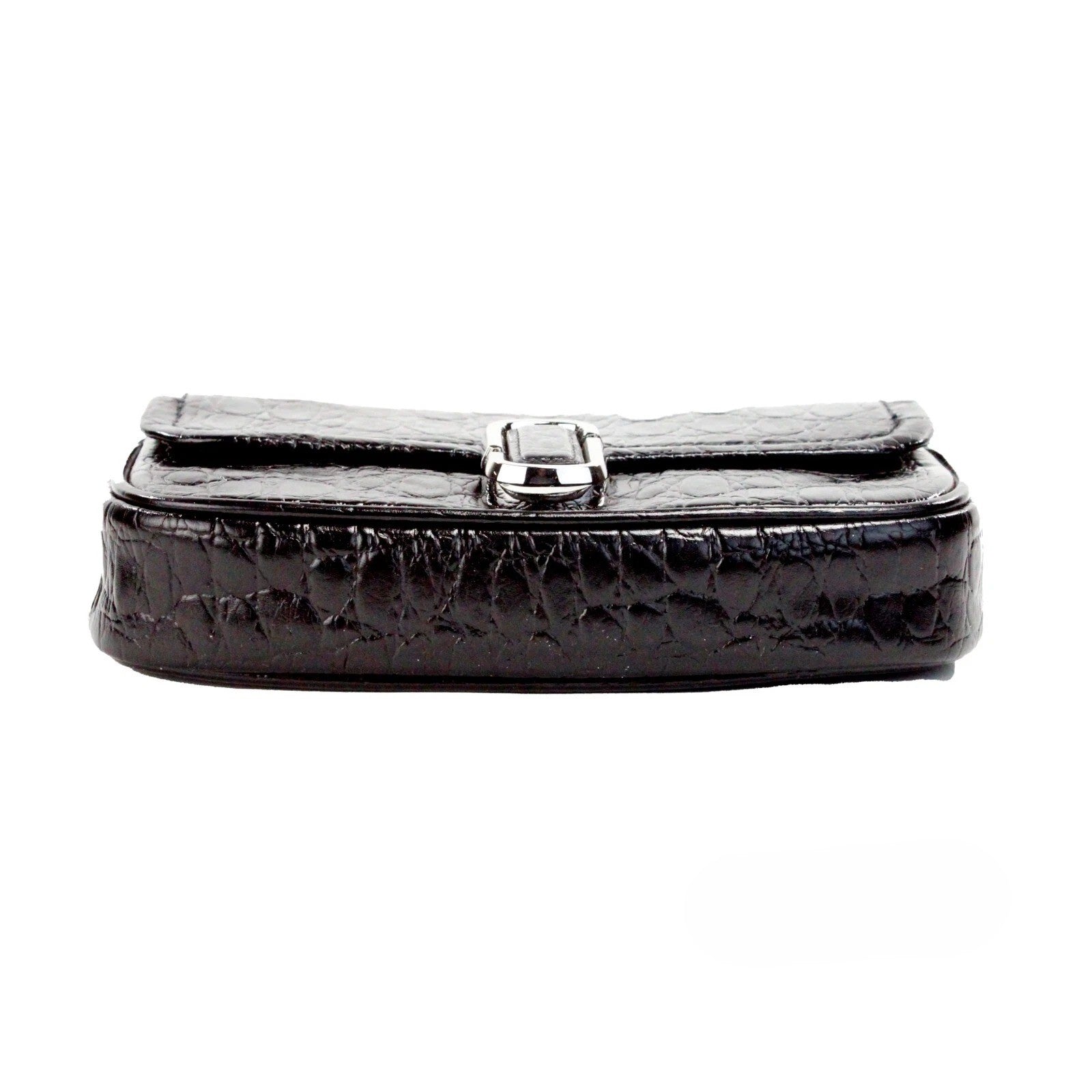 Marc Jacobs Black Embossed Leather Mini Shoulder Bag