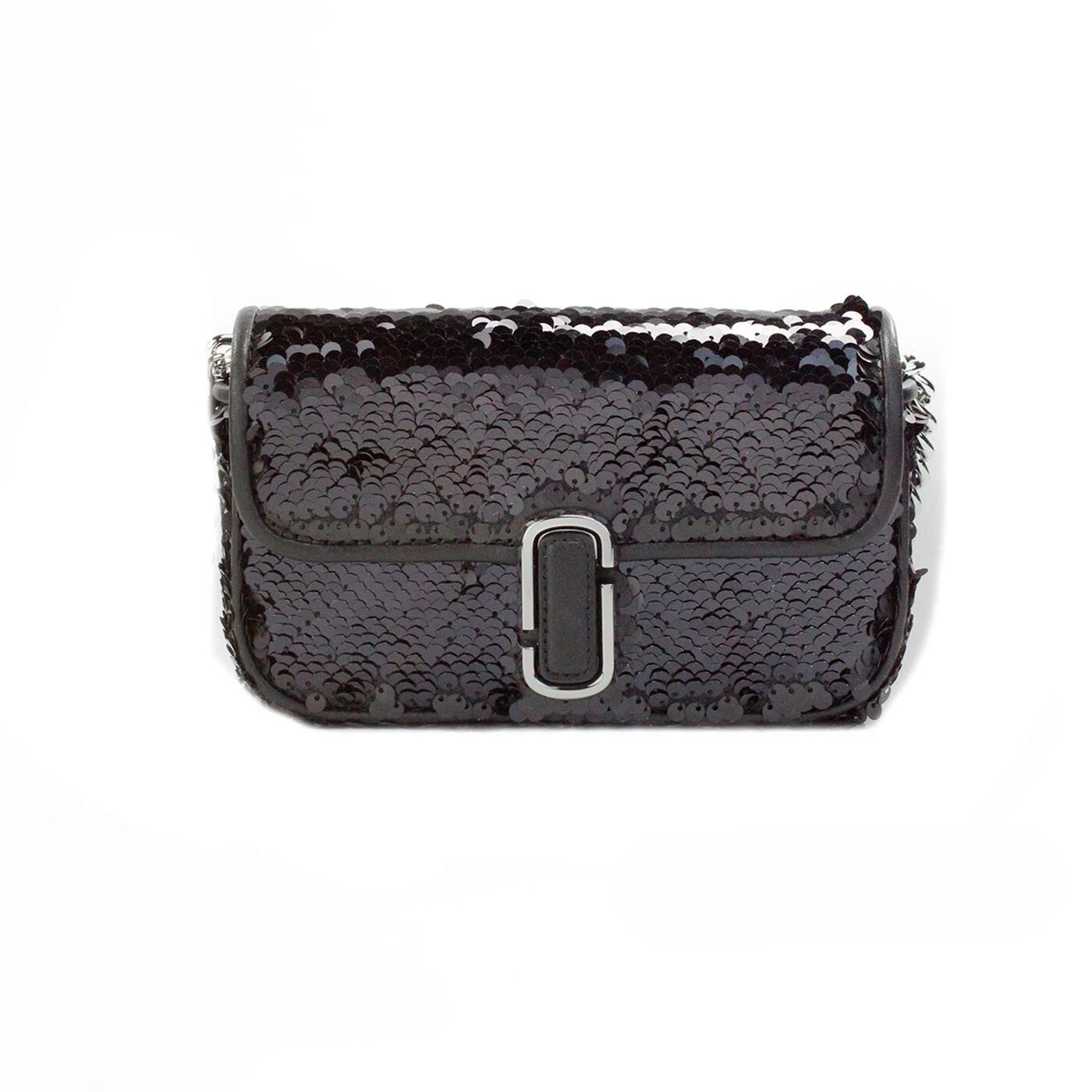 Marc Jacobs Black Sequined Leather Shoulder Bag