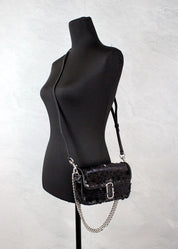 Marc Jacobs Black Sequined Leather Shoulder Bag
