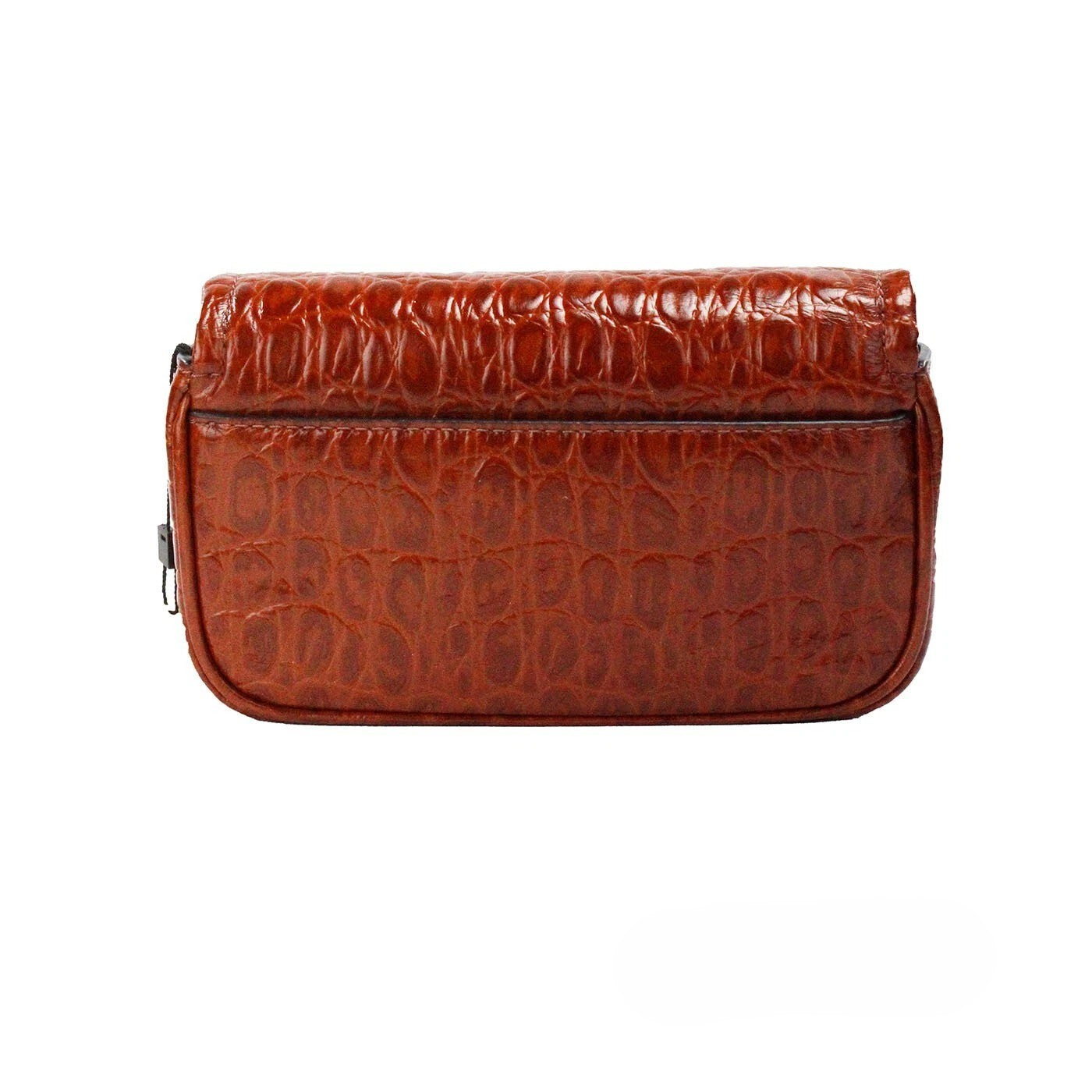 Marc Jacobs Spice Brown Embossed Leather Shoulder Bag