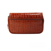 Marc Jacobs Spice Brown Embossed Leather Shoulder Bag