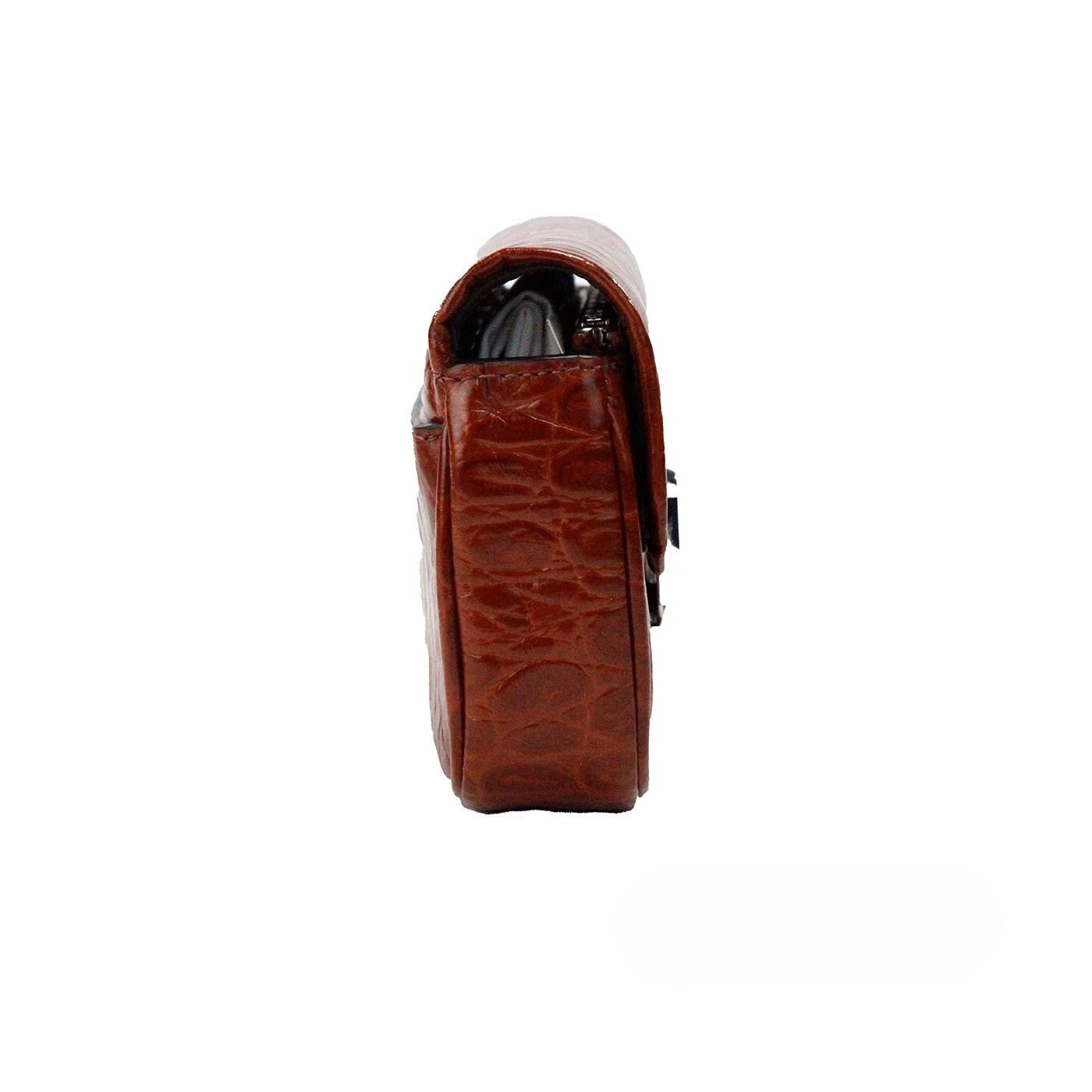 Marc Jacobs Spice Brown Embossed Leather Shoulder Bag