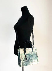 Marc Jacobs Green Multi Nylon and Leather Mini Crossbody Tote Handbag