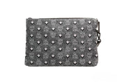 MCM Veritas Mörkgrå Monogram Clutch i Denim