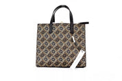 Marc Jacobs Mini Grind Signet Printed Leather Crossbody Tote Handbag