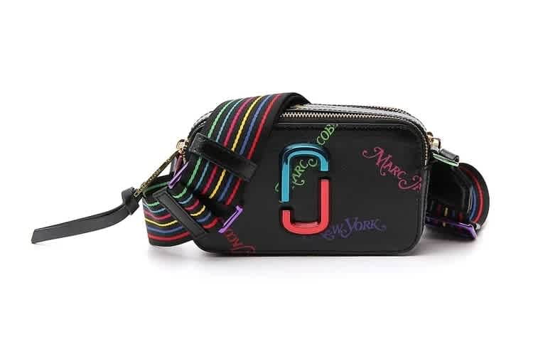 Marc Jacobs Black Leather The Snapshot Bag