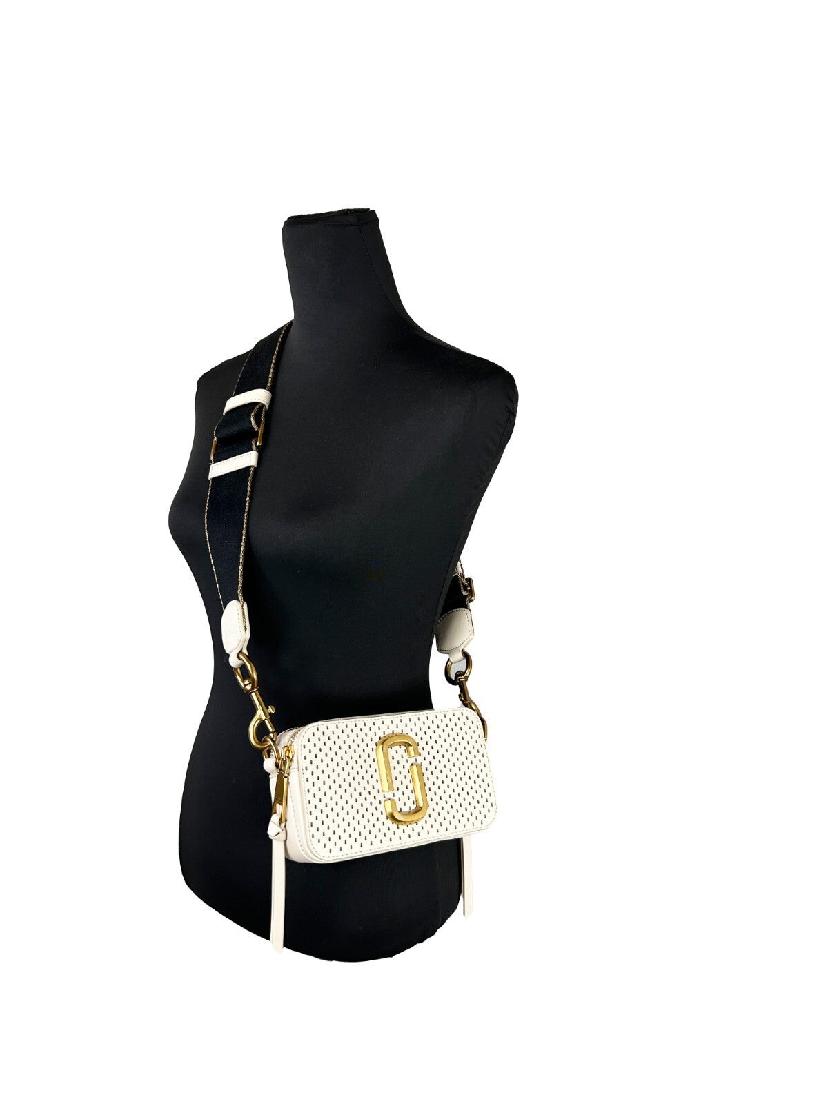 Marc Jacobs The Snapshot Perforated Leather Crossbody Bag