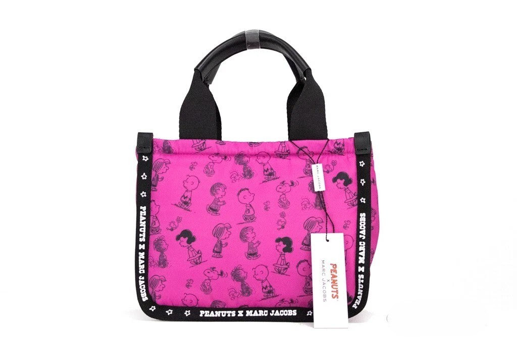 Marc Jacobs X Peanuts Fuchsia Nylon Mini Tote Handbag
