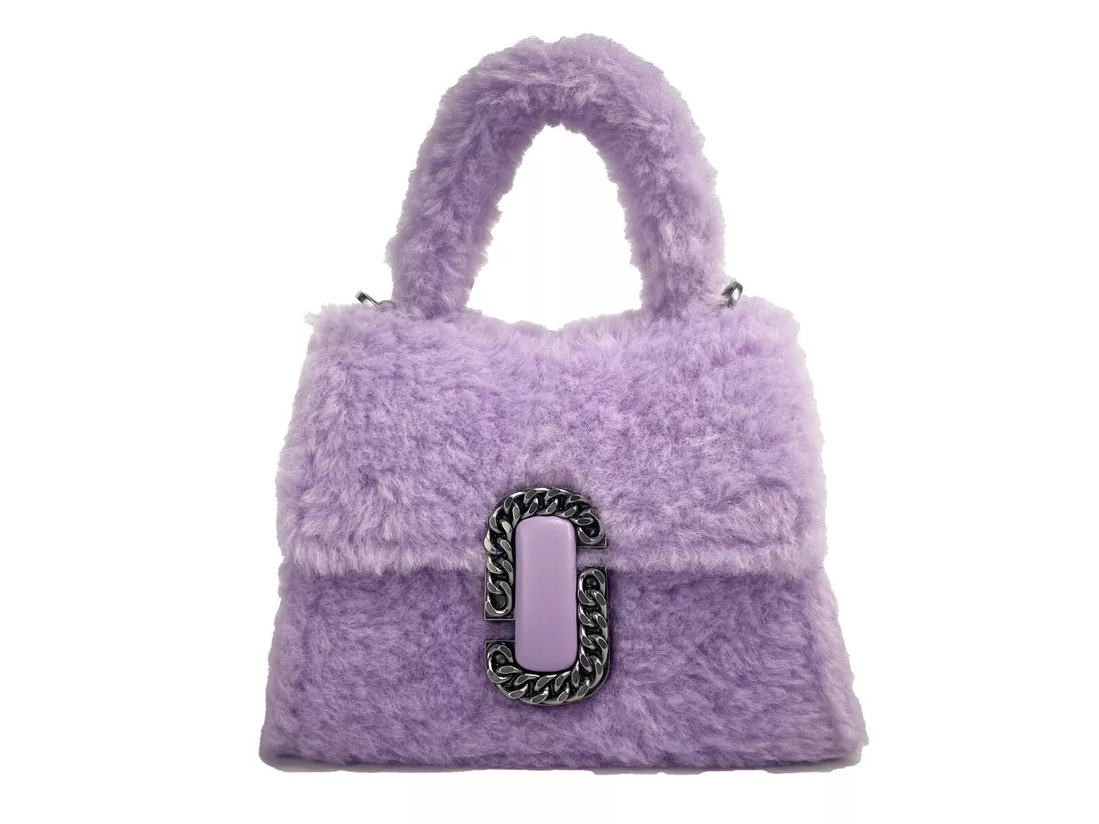 Marc Jacobs The St Marc Mini Lilac Fur Satchel