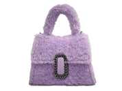 Marc Jacobs The St Marc Mini Lilac Fur Satchel