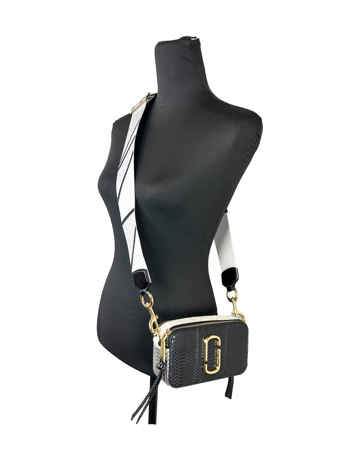 Marc Jacobs The Snapshot Snake Skin Calfskin Crossbody Bag