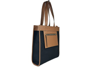 Burberry Flerfärgad Canvas och Läder Small Pocket Tote Manzon Väska