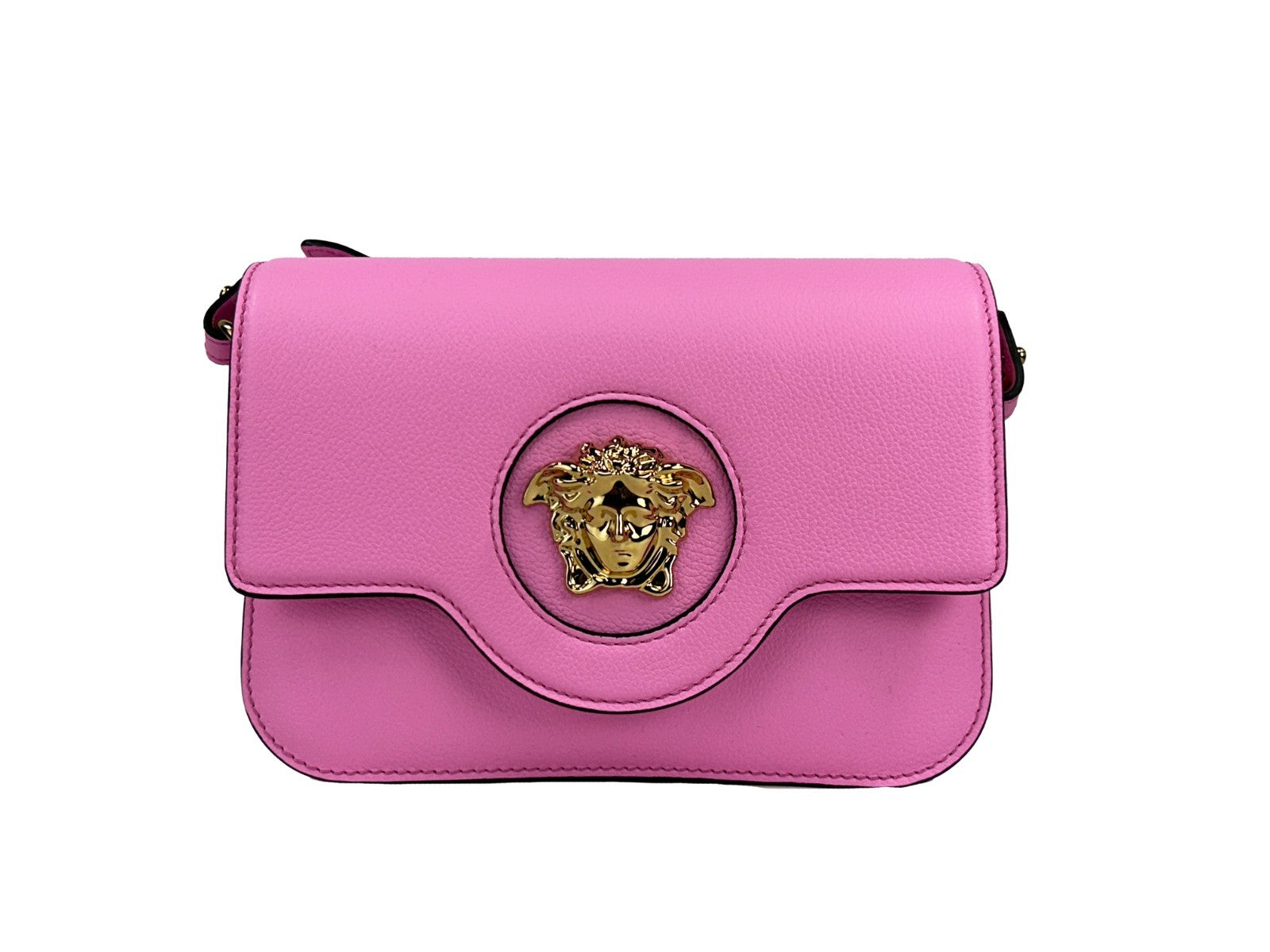 Versace La Medusa Pink Leather Shoulder Crossbody Bag