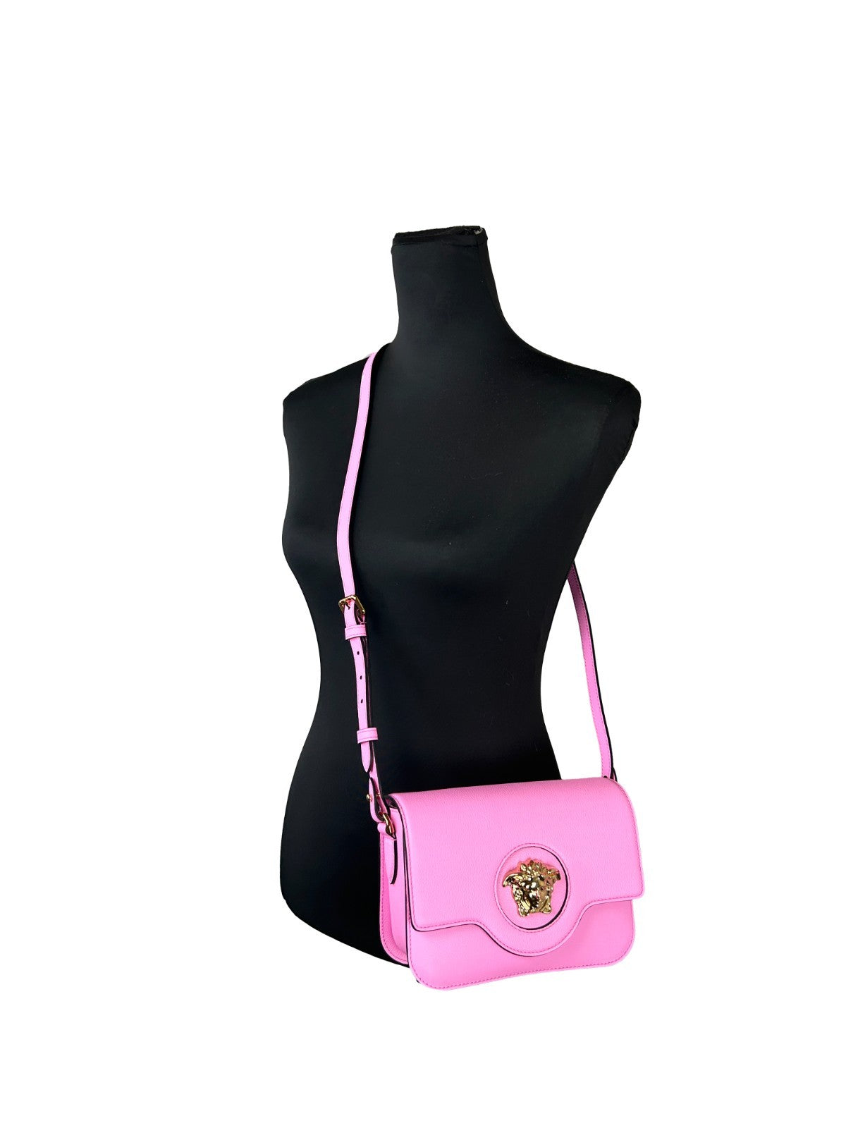 Versace La Medusa Pink Leather Shoulder Crossbody Bag