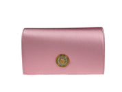 Versace Medusa Crystal Satin Mini Chain Crossbody Bag Pink