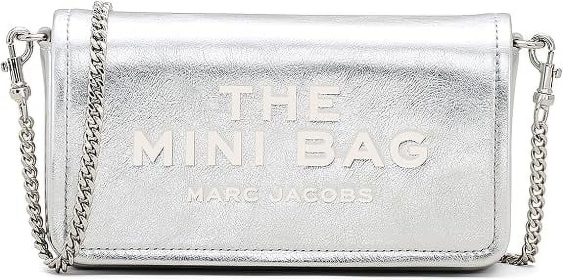 Marc Jacobs The Metallic Leather Chain Mini Bag - Silver