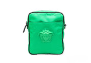 Versace Small Bright Green Nylon Medusa Crossbody Bag