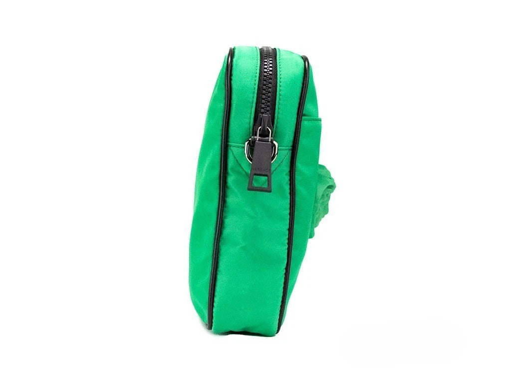 Versace Small Bright Green Nylon Medusa Crossbody Bag