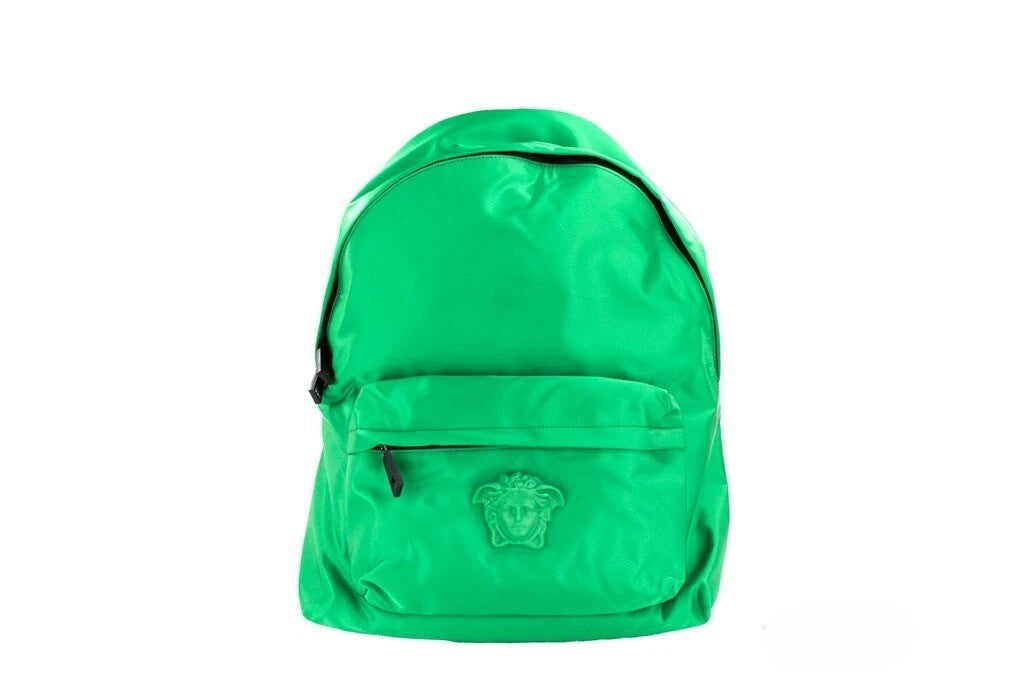 Versace Green Nylon Medusa Shoulder Backpack