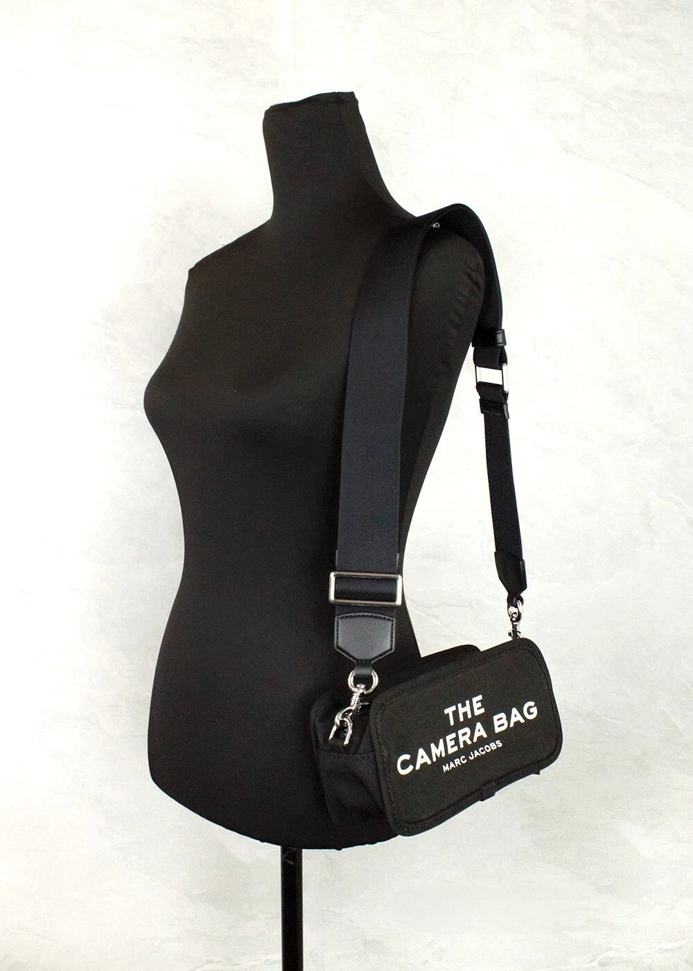 Marc Jacobs Black Canvas The Camera Crossbody Bag